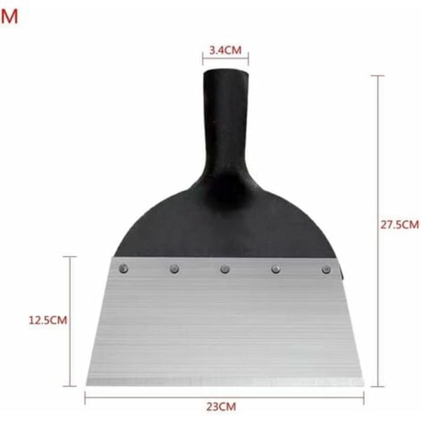Multifunksjons hagerenskespade i stål - Flat spade for ugressbekjempelse - Ugressbekjempelsesverktøy - M: 23 x 27,5 x 3,4 cm 4X9MYBZ3HX7