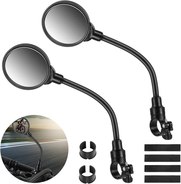 2-pack cykelbackspeglar för styre 22-32 mm - 3D säkerhetsspeglar, 3