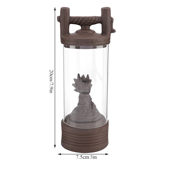 Røgelsesholder Censer Røg Tilbageflow Røgelsesbrænder Dekoration Ornament med Akryl Dæksel