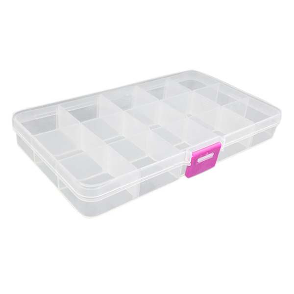 15 fack justerbar plast fiske krok bete box förvaring väska arrangör