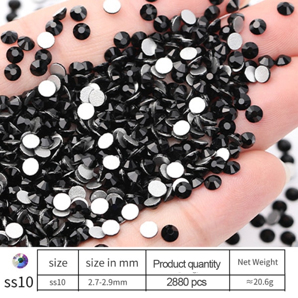 Crystal Glass Hotfix Rhinestones, for Crafts Clothes Costumes Shoes Jewelry, Round Glass Gems