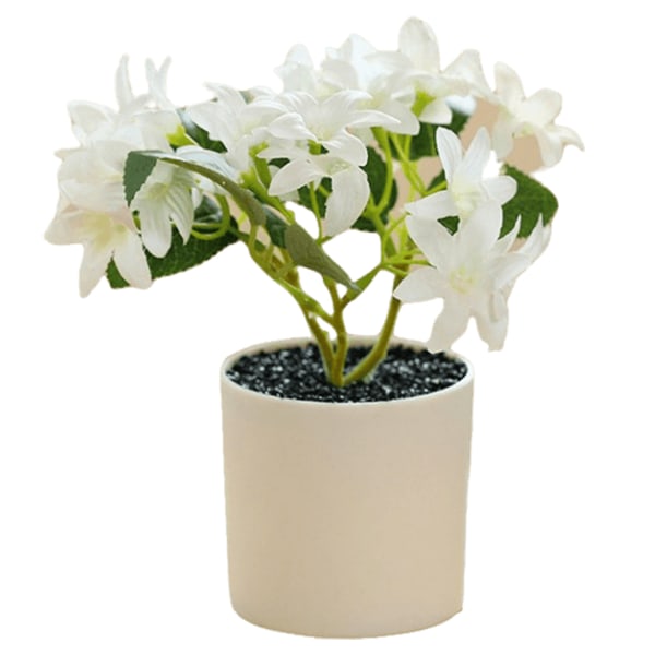 Simulert blomst, kunstig blomst, fembladet hortensia bonsai