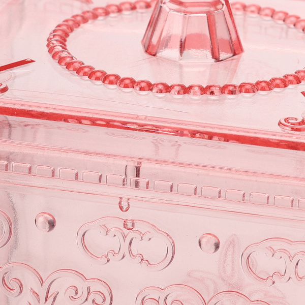 Transparent Kosmetik Organizer Sminke Bomullsdott Oppbevaringsboks Veske Holder