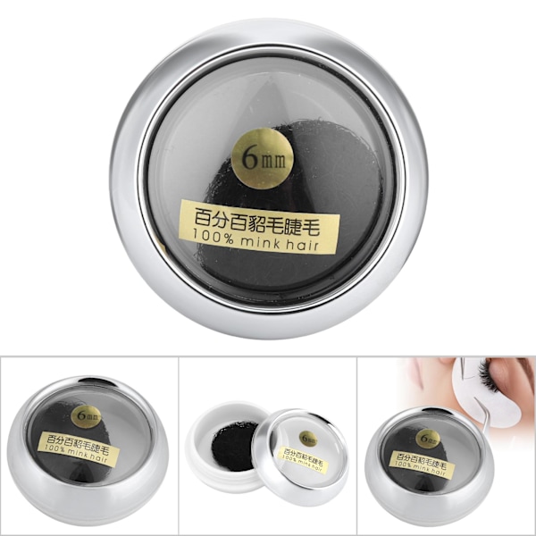Naturlige falske øyevipper, falske øyevipper, forlengelse, sminkeverktøy (6 mm)