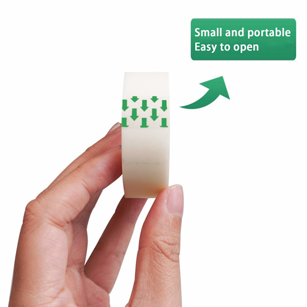 Usynlig Tape Efterfyldning til Dispenser 12 Ruller 0,7 Tommer