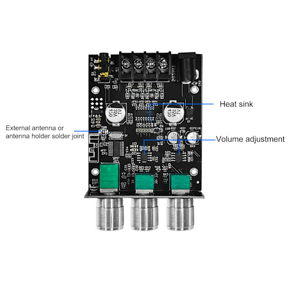 2.0 Stereo Bluetooth Forstærkerkort Digital HIFI Forstærkermodul Høj Lav Frekvensjustering 50W+50W