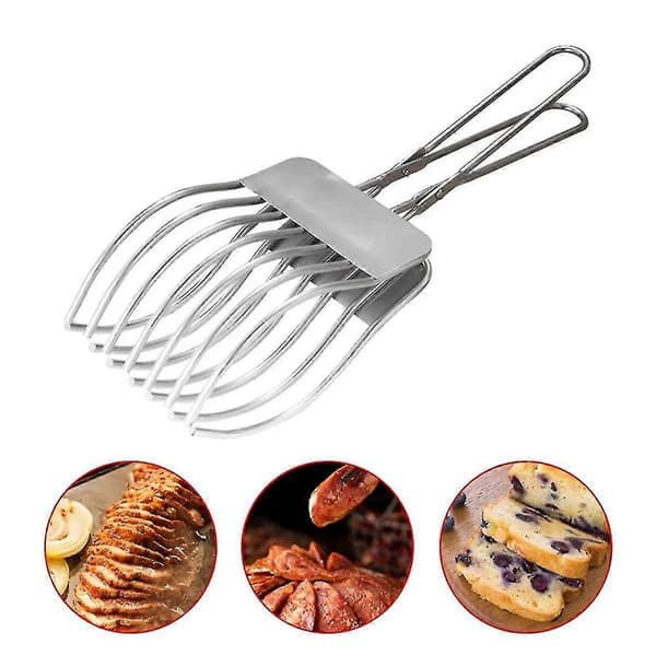 Rustfrit Stål Skærer Roastbeef Skære Klips Mad Servering Køkken Gadget Til Frugt Skæring
