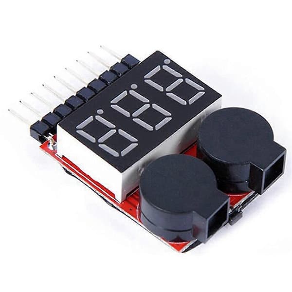 Rc Volta Display Lav Alarm Buzzer 1s-8s Meter Er Mon For Rc Bil Dr Hel