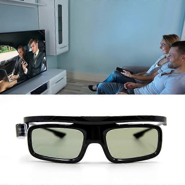 GL1800 3D-briller Letvægts High-definition Billede PC Sorte Aktive Shutter 3D-briller til DLP LINK 3D-projektorer/TV'er