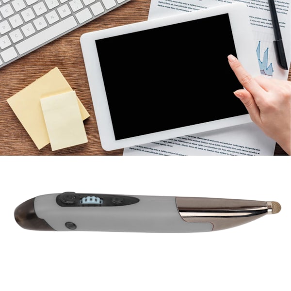 Trådløs pennmus, oppladbar, lysende, stille, liten, bærbar, Bluetooth 2.4g, dobbel modus, trådløs pennmus for PC-bærbar, sølvgrå