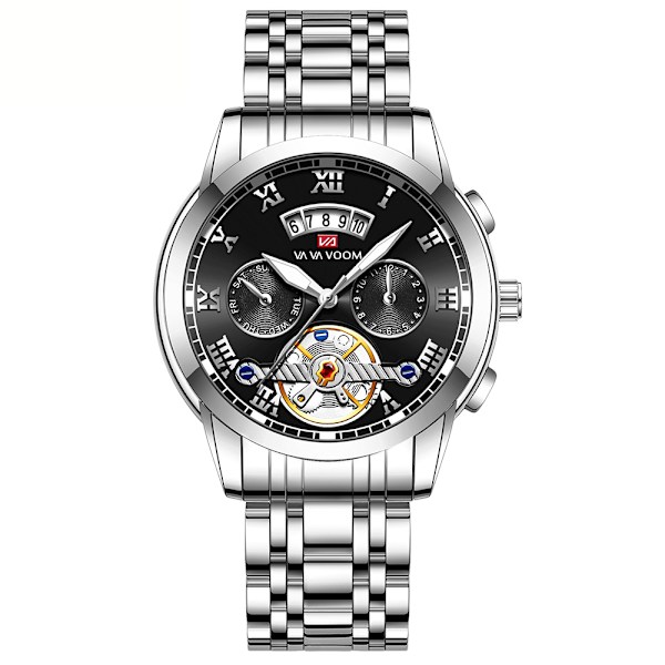 Herre Chronograph Klocka Vattentät Analog Armbandsur Stor Urtavla Ljus Datum Klockor för Män Klassisk Elegant Present