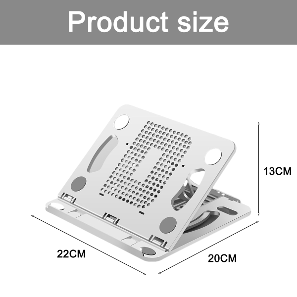 Justerbart roterande laptopstativ för skrivbord, bärbart och