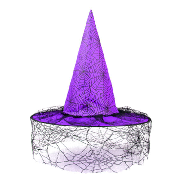 Halloween Hat Party Dance Hexe Net Dekorative Props Spids Hjørne Troldmand Hexe Hat