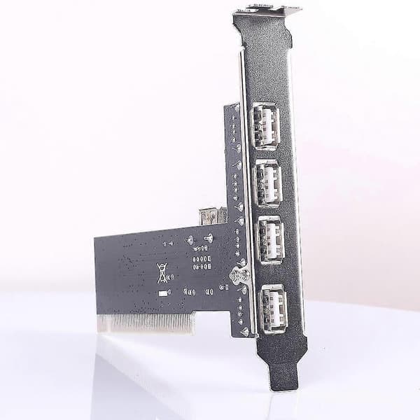 Usb 2.0 4 Port 480mbps Høj Hastighed Via Hub Pci Controller Kort Adapter Pci Kort Til Vista Windows M