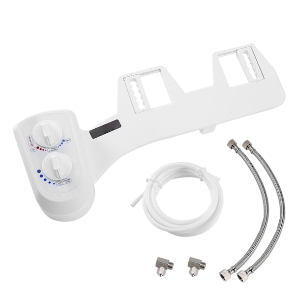 Intelligent Toalett Bidet Set med Dubbel Vridknapp Icke Elektrisk Självrengörande Enkel Munstycke Bidet Toalettfäste G7/8