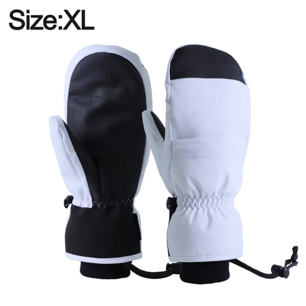 Hvite hansker for snowboard, varme hansker