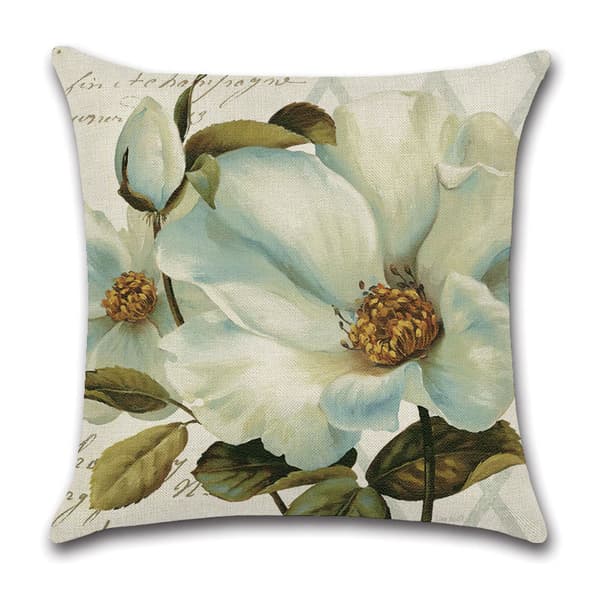 Set med 4 Kuddfodral 45 x 45 cm Blommönster, Kuddfodral
