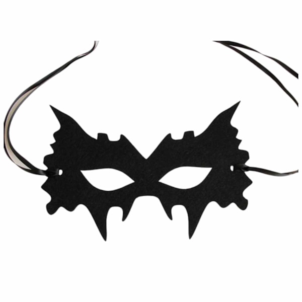 Halloween Maskerad Svart Fladdermusmask, Svart Unisex Filt Tyg Halv Ansikte Ögonmask, för Fest Cosplay Kostym Rekvisita Maskerad Karneval Tillbehör