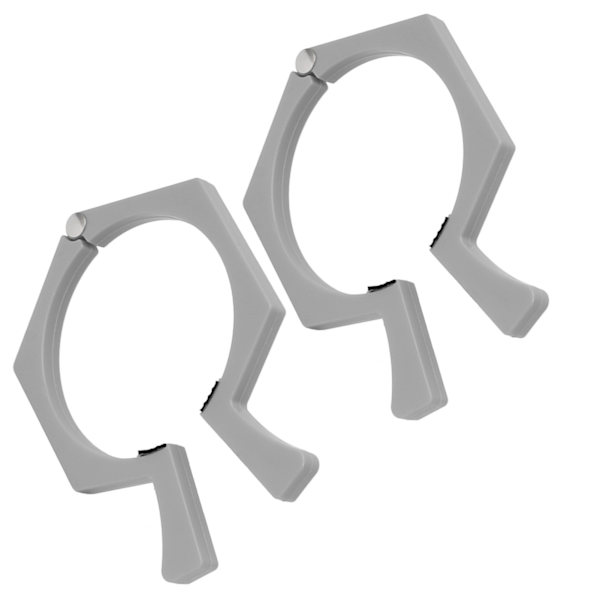 Sublimeringsmuggar Nypklämma för 20oz Muggar, ABS Mugghållare Säkerställer Perfekt Glaskvalitet, Hexagonform För Enkel Placering På Skrivbordet, Grå (2st)