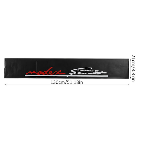 130x21cm Universal PVC Bil Reflekterende Sticker Forruden Dekorative Dekaler med Skraber til Bil Powered By