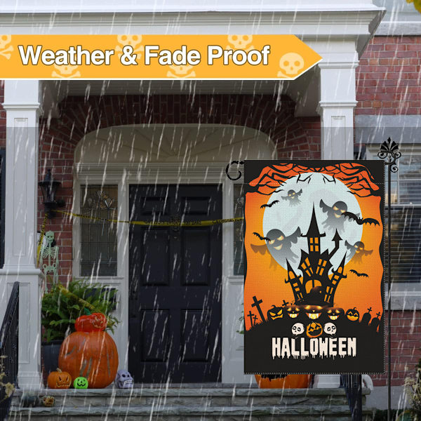Halloween-puutarhalippu / talon banneri - 12x 18ft