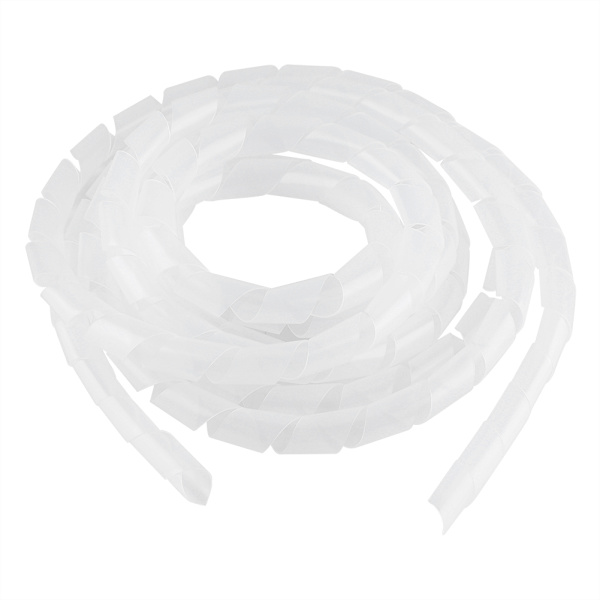 Flexibel spiralsladdskydd kabelbindare organizer hemkontor sladdhantering (Vit, 16mm)