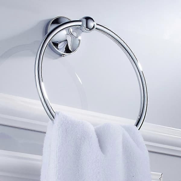 Silver Mässing Handdukshållare, Väggmonterad Handduksstång, Badrum Kök Antik Mässing T
