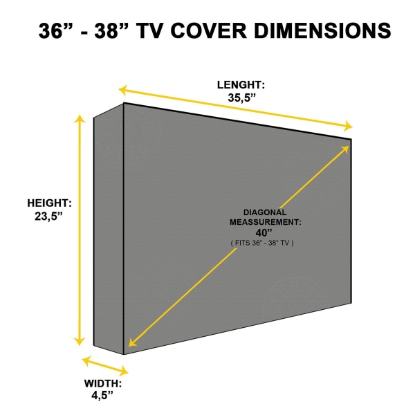 Outdoor TV Cover 40 till 42 tum 30-32 tum, vattentät och