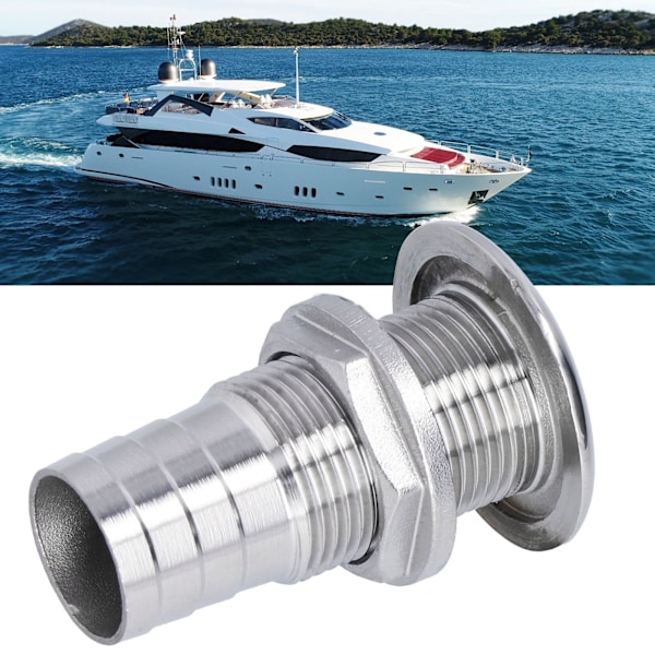 Water Drainage Plug Thru Hull Fitting 1in Outlet 316 Stainless Steel Corrosion Resistant for Marine Boat Yacht