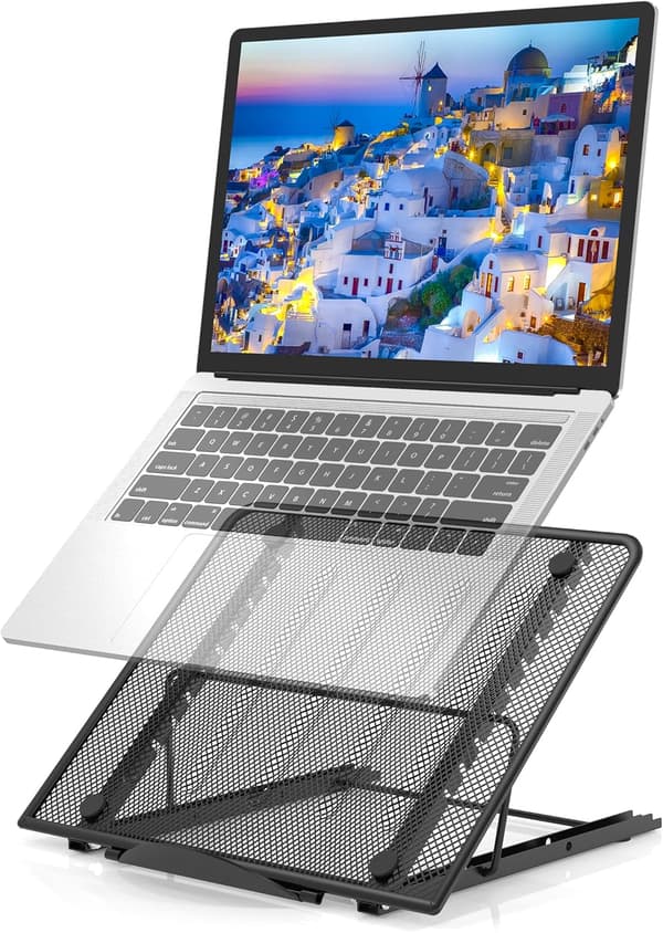 Bärbar datorställ, 24,2*19*19,8 cm ventilerat bärbar datorställ, bärbar datorställ
