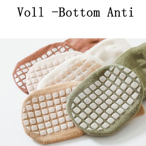 Babystrumpor Anti-Slip Tjocka - 5 Par Vinter Varma Småbarnsstrumpor Halkfria Strumpor Krypstrumpor för Flickor Pojkar