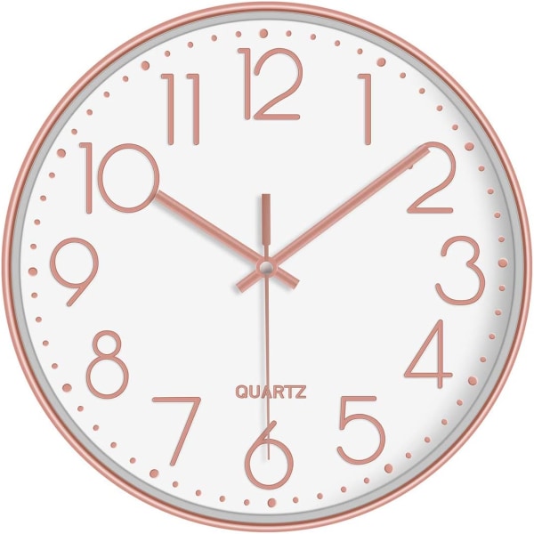 Non-Ticking Silent Wall Clocks 12 Inch Battery Operated Quartz C