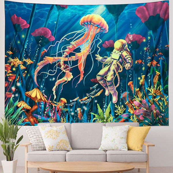 Tapestry UV-reaktion växtmanet tapestry neon galax rymden