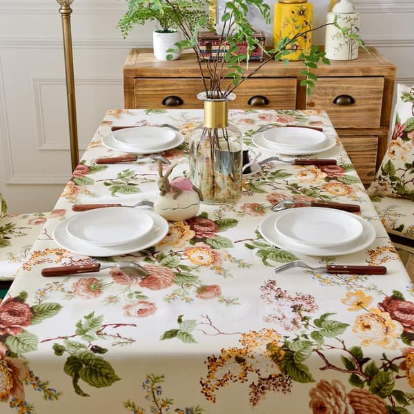Modedesign Blomtryckt Duk Middagsduk Picknick