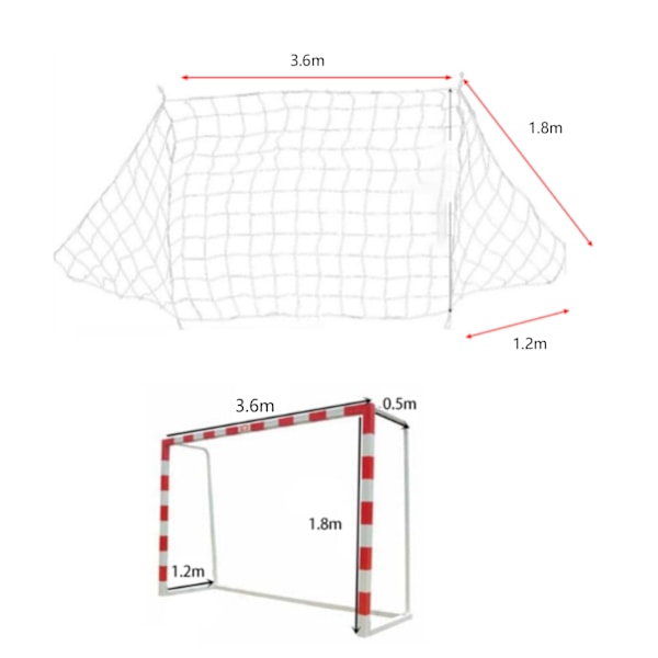 Fodboldmål Net Sports Udskiftningsmål Net (12*6ft)