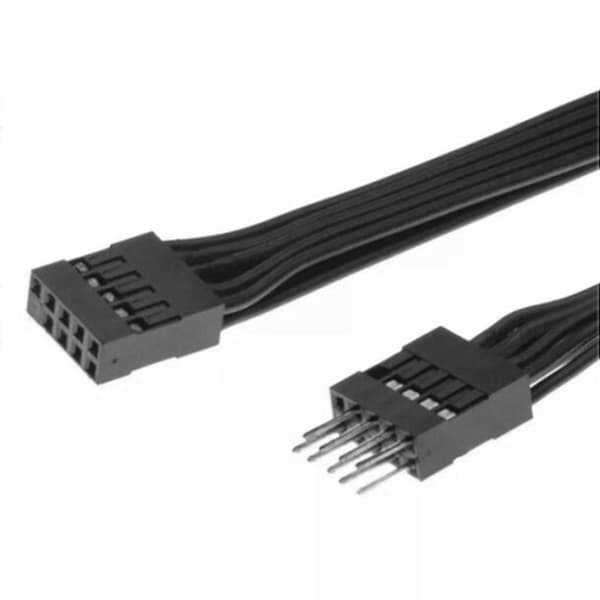 2x Hovedkort Hovedkort 9pin Usb 2.0 Hann Til Hunn Forlengelseskabel Data Kabel Ledning For Pc Diy