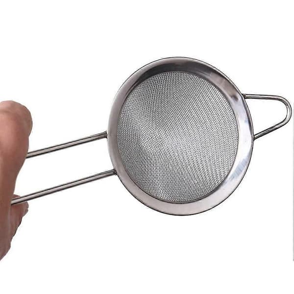 Tesil, 8,4 cm Finmasket Sil Rustfritt Stål Mesh Sil Med Håndtak For Siling