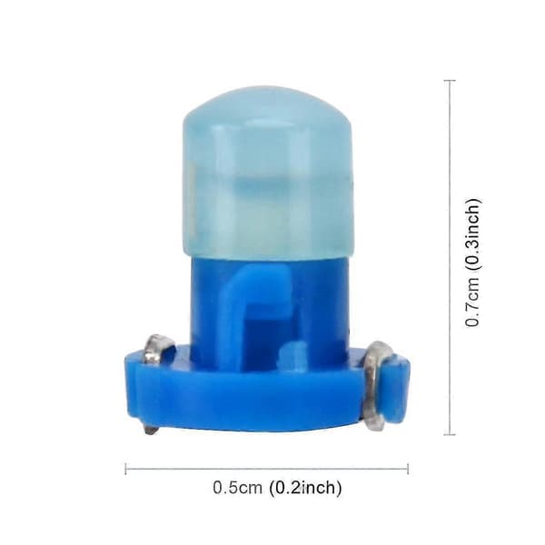 10 stk 2W T3 Wedge LED-lys for instrumentpanel Blue Light
