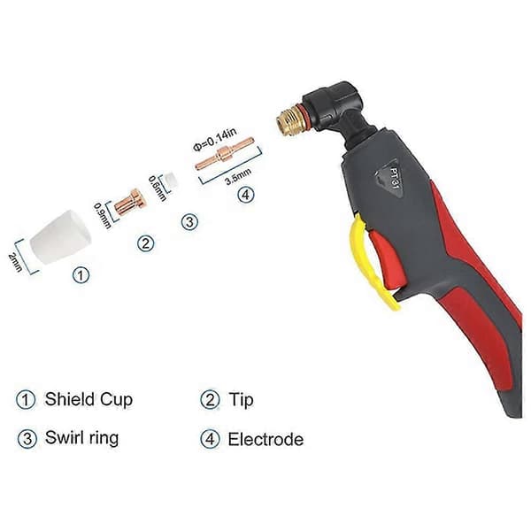 85st Plasmaskärningstips För -40 Pt-31 Förbrukningsmaterial Cut-40 Cut-50d Virvelringar Elec