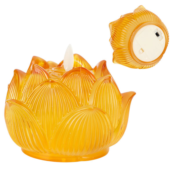 Kreativ heminredning, lotusformad ljusstake, elegant design imitation färgad glasyr, dekorativ ljusstake för vardagsrum sovrum
