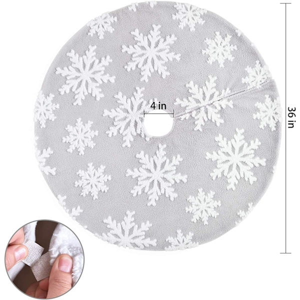 Joulukuusen helma 36 tuuman kaksoiskerroksinen jacquard-kashmir