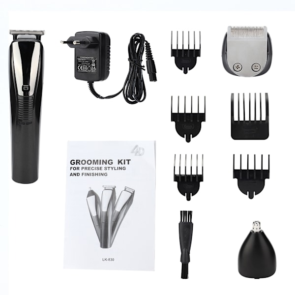Multifunktionel Elektrisk Hårtrimmer Genopladelig Hårtrimmer Klippemaskine (EU Stik)