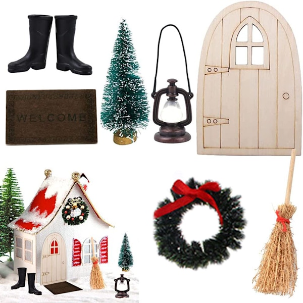 Realistiska Designs Mini Julkransar, Fint Hantverk Konstgjord Julgransdekor för Din Speciella Högtidssäsong, Attraktiv Dekoration för Hantverk