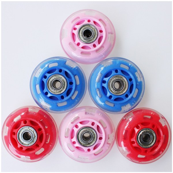 1 Par 8mm Dia 608zz Leje Inline Scooter Skatehjul Rød