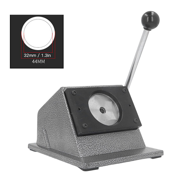 Rund Badge Maker Cirkel Stansemaskine Rustfrit Stål Grafisk Stansemaskine til Papir Læder PVC Kort 32mm / 1.3in