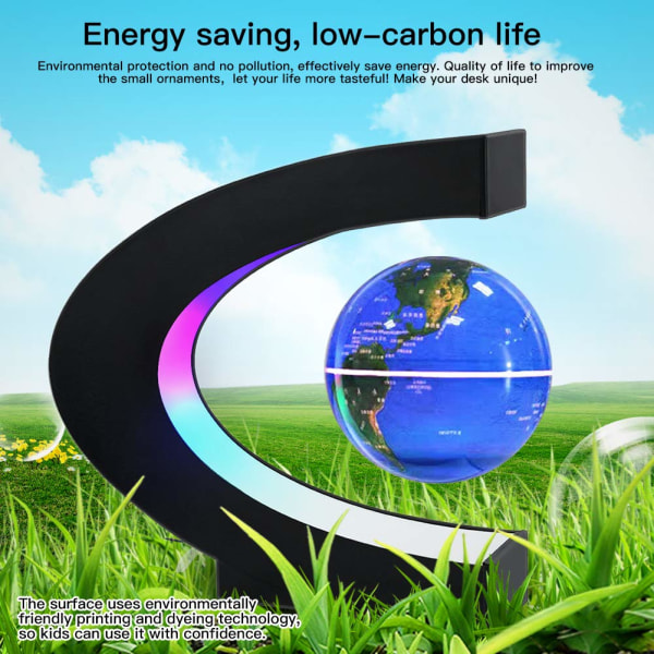 Flytende Globus med LED-lys C-formet Magnetisk Levitasjon