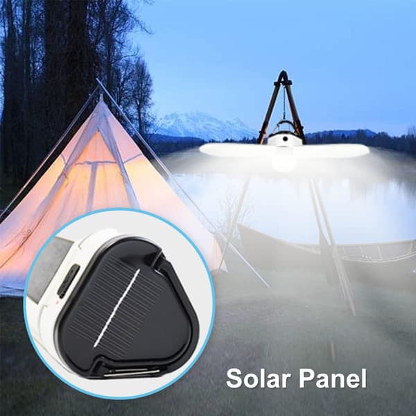 Genopladelig Campinglanterne, 30W 1000 Lumen 5 Tilstande Foldbar Hank