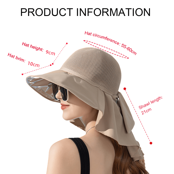 Solhatt for kvinner og menn, rullbar, UPF 50+, bred brem, hagehatt