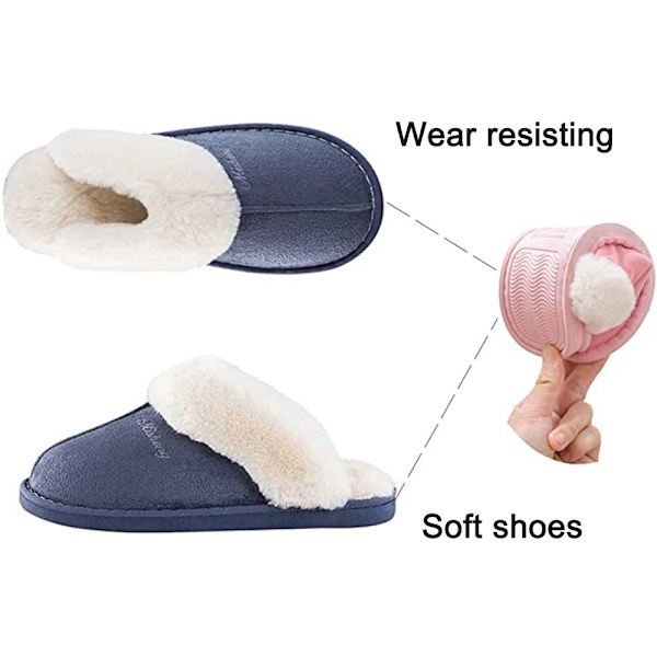 Damtofflor Minnesskum Fluffig Mjuk Varm Slip On Husslipper