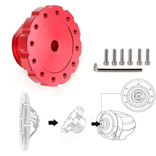 Spelratt Adapter Professionell Aluminium Ratt Adapter för Thrustmaster T300 T500 TS PC TS XW Röd
